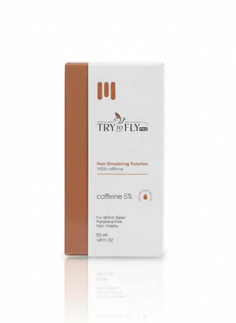 TryToFly pro hair simulating solution with caffeine caffeine 5% for all hair types Parabens free non-greasy 50ml - Image 2